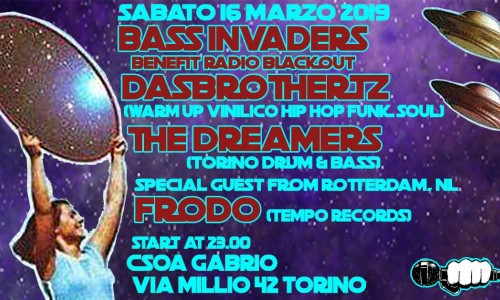 Bass Invaders Benefit Radio Blackout: special guest Frodo